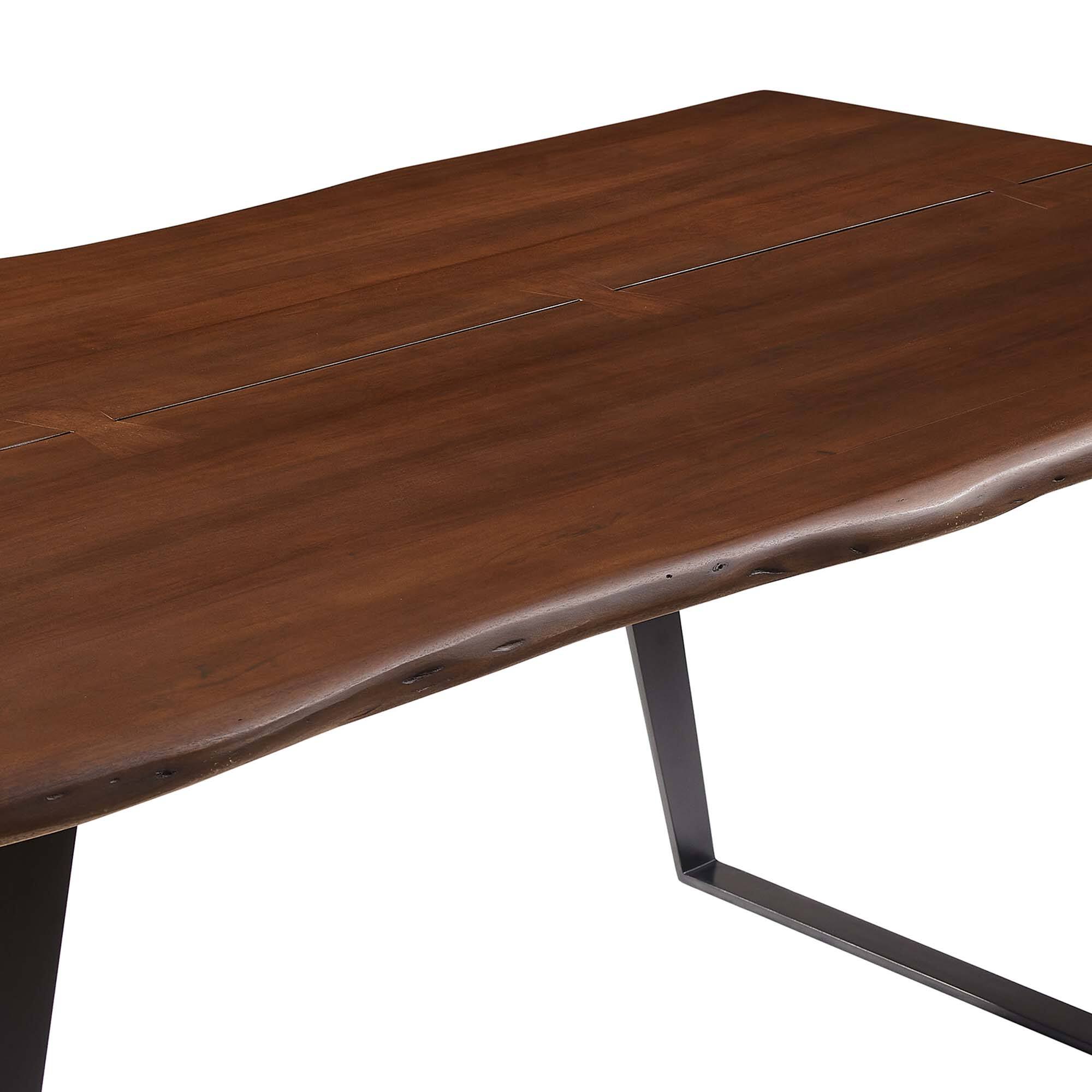 Alt View 10. Modway - Viggo 74" Live Edge Acacia Wood Dining Table by Modway - Black Walnut.