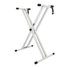 Stock Preferred - Double X-Style Heavy Duty Adjustable Piano Keyboard Stand - KS 2X WH