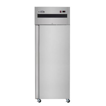 Front. Koolmore - 30 in. Solid Door Commercial Reach-In Freezer with Top-Mounted Compressor, 25 cu. ft. in Stainless-Steel - Stainless steel.