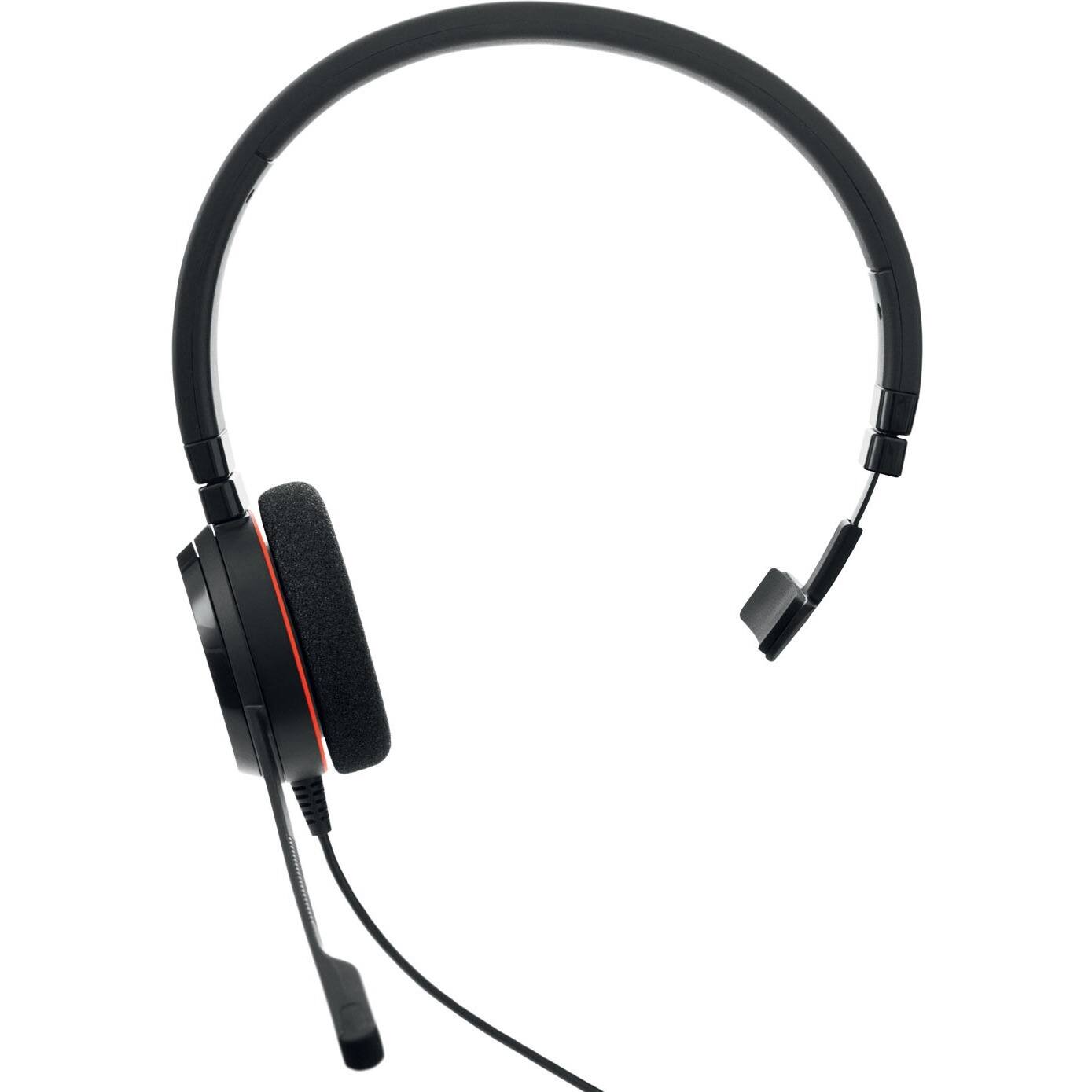 Alt View 2. Jabra - Jabra EVOLVE 20 Headset - Mono - USB Type C - Wired - 32 Ohm - 150 Hz to 7 kHz - Over-the-head - Monaural - Supra-aural - Black.