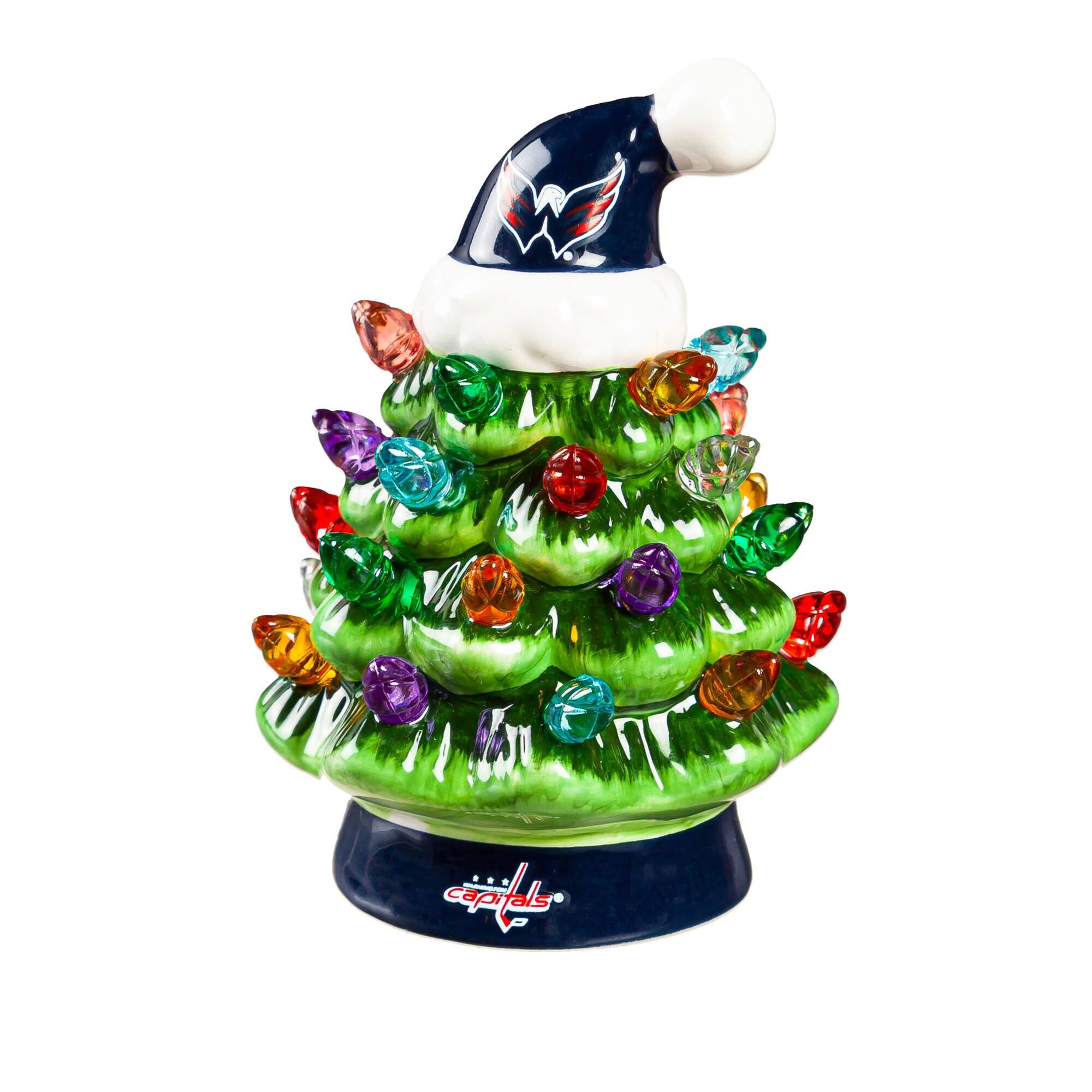 Alt View 1. Evergreen Enterprises - Washington Capitals 2-Pack 4" Ceramic LED Christmas Tree Set - Multicolor.