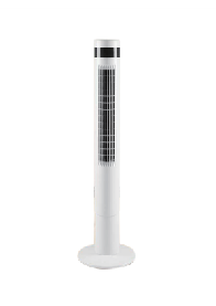 Electactic - 31 Inch Tower Fan with Remote Control, 3 Speeds, 85° Oscillation - White