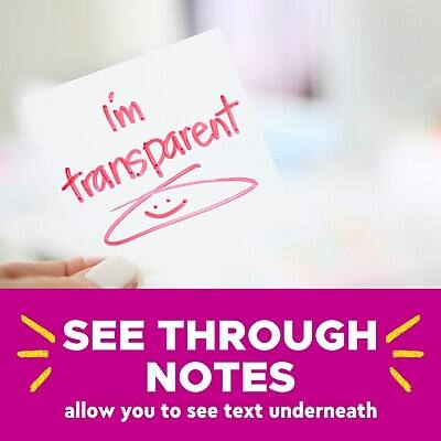 I'm transparent

SEE THROUGH NOTES
allow you to see text underneath