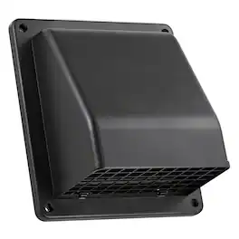 Lambro - 6-In. Plastic Wall Exhaust or Air Intake Vent with Hinged Screen, Removable Damper, 1.25-In. Collar, 3510