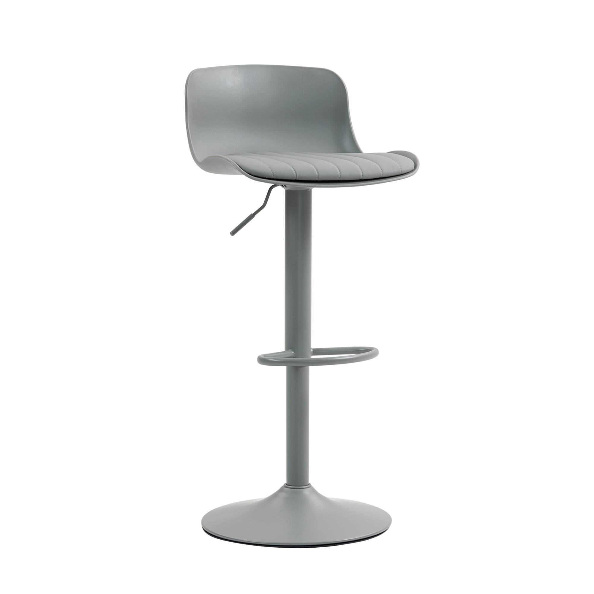 Alt View 9. GOODSILO - Set of 2 Adjustable Swivel Bar Stools with Backrest, Modern Counter Height Stools for Kitchen Islands - Gray.