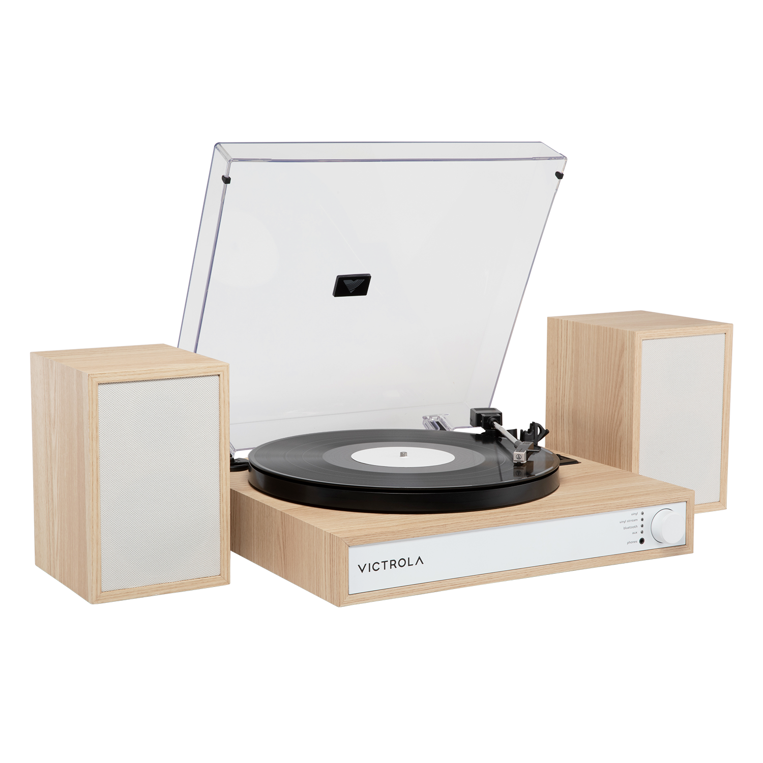 Alt View 1. Victrola - Victrola Harmony Bluetooth Turntable System with Speakers - Natural.