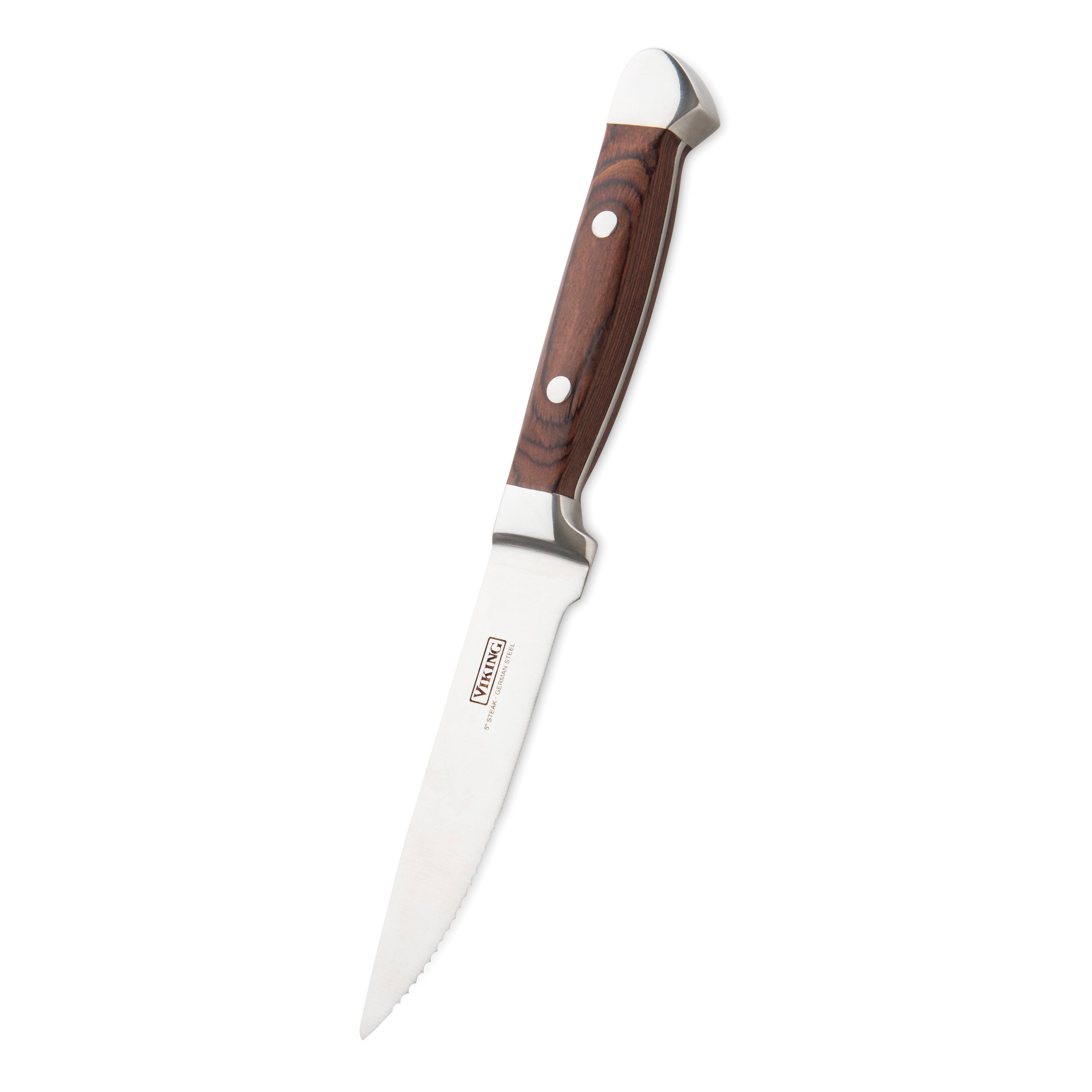 Alt View 11. Viking - Pakkawood 6 Pc Steak Knife Set, with Box - Red.