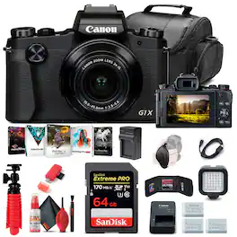 Canon - PowerShot G1 X Mark III Digital Camera (2208C001) + 64GB Card + More (International Version)