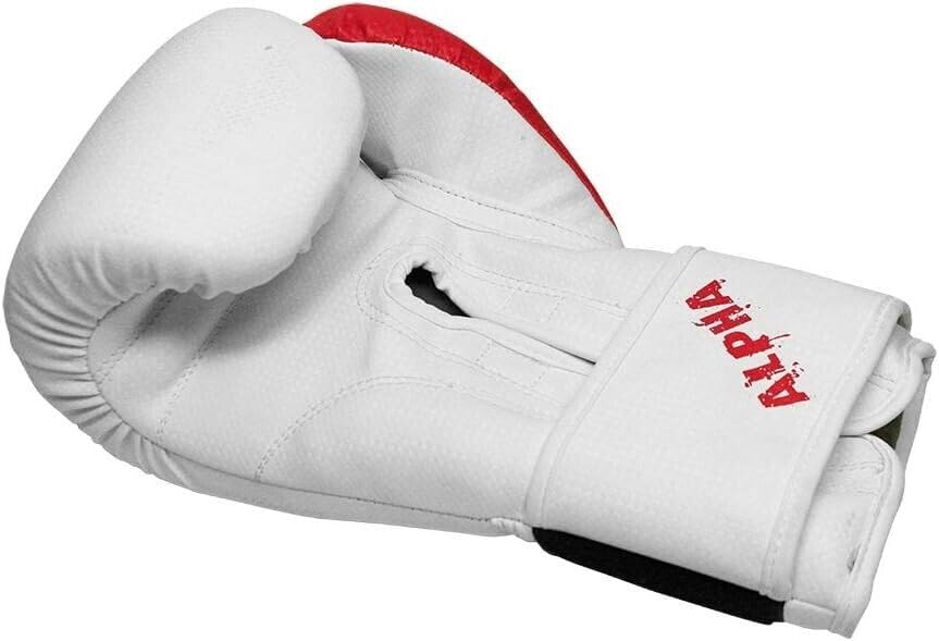 Alt View 1. Amber Sporting Goods - The Champ Fight Gear Alpha Series Boxing Gloves Sparring Punching Bag Mitts Red/White 12oz - Red/White.