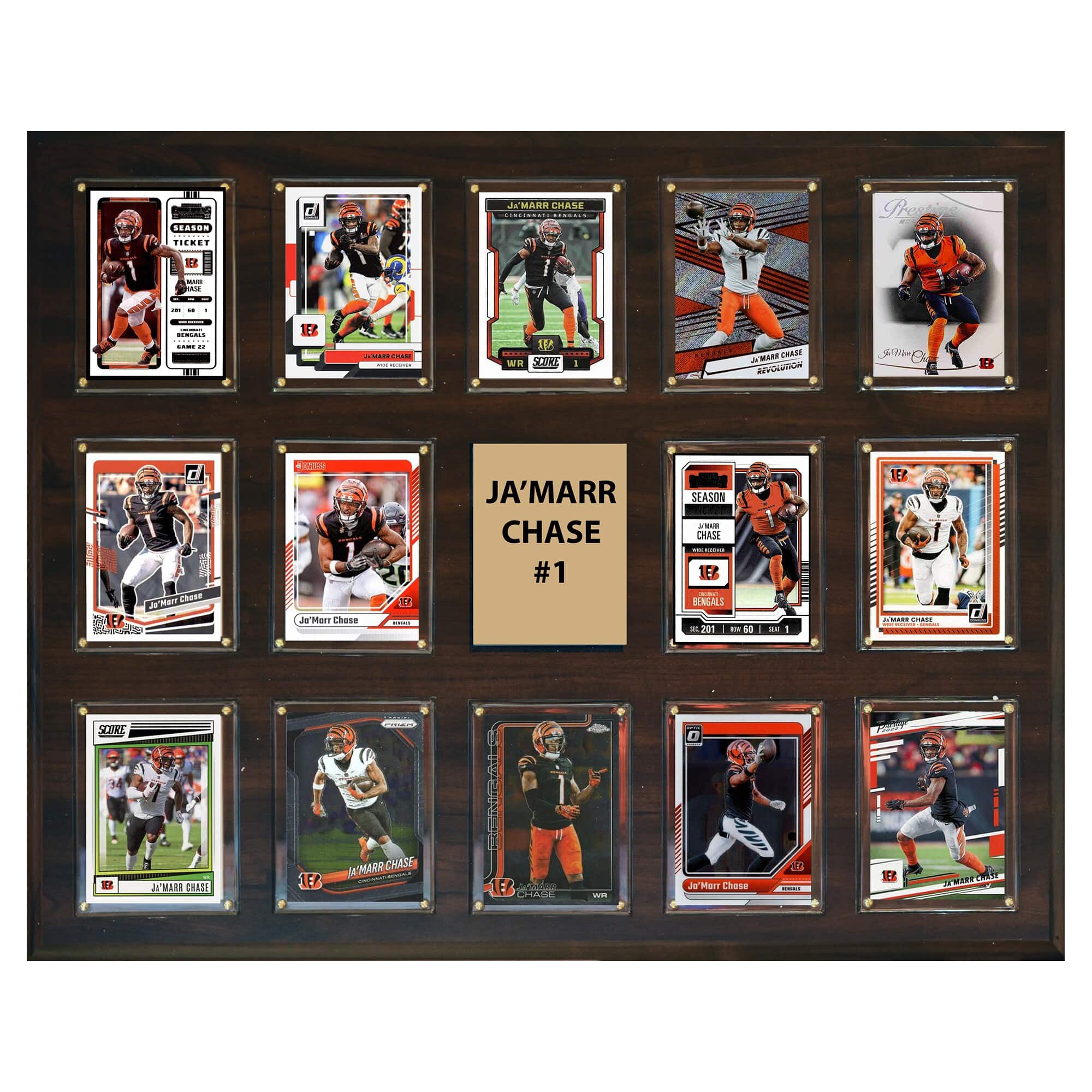 "C&I Collectibles - Ja'Marr Chase Cincinnati Bengals 16"" x 20"" Trading Card Plaque - Multicolor" price history on PriceWatchPro