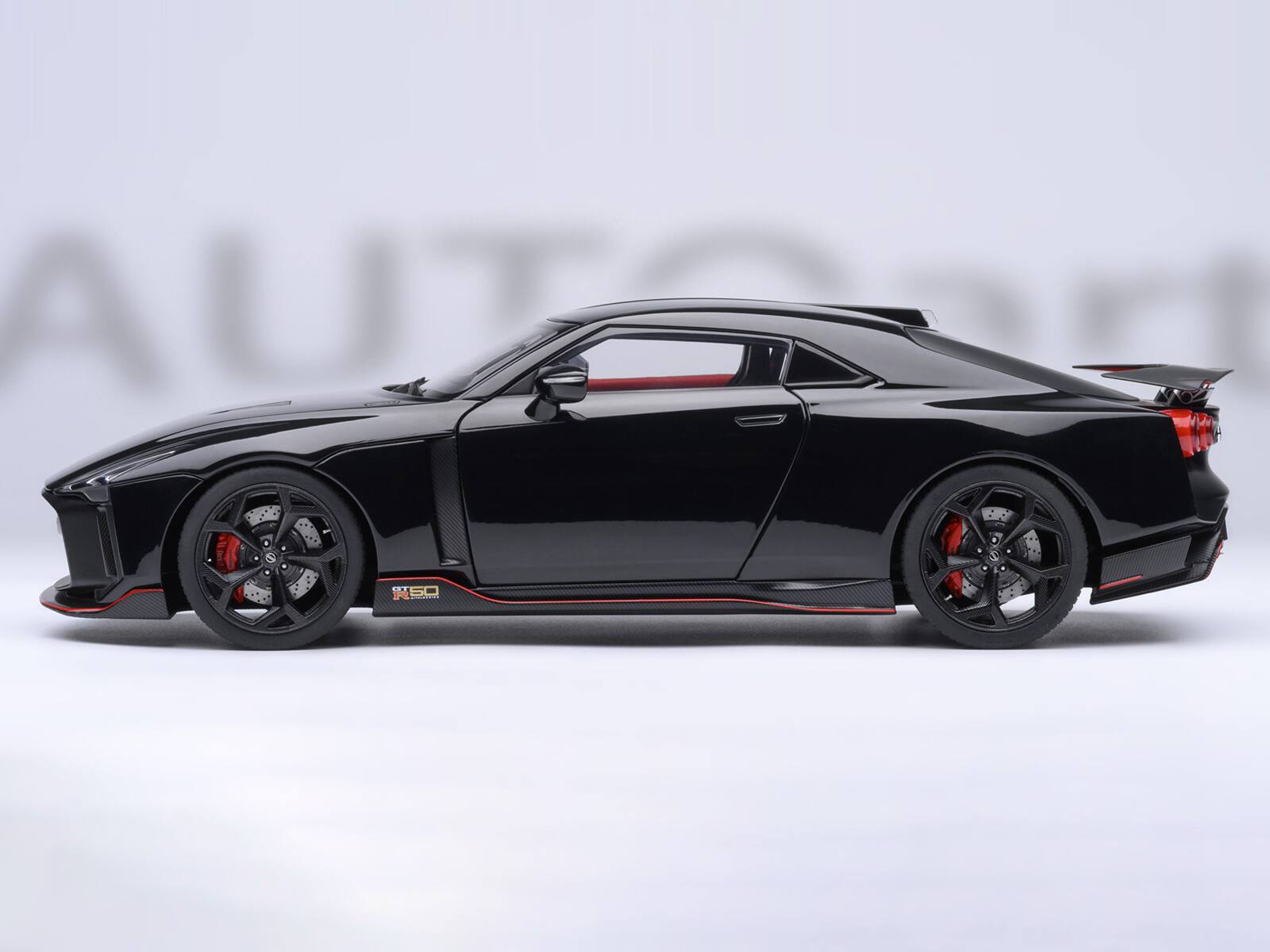 Alt View 6. Autoart - Nissan GT-R50 By ItalDesign Black and Matt Black 1/18 Model Car by Autoart.