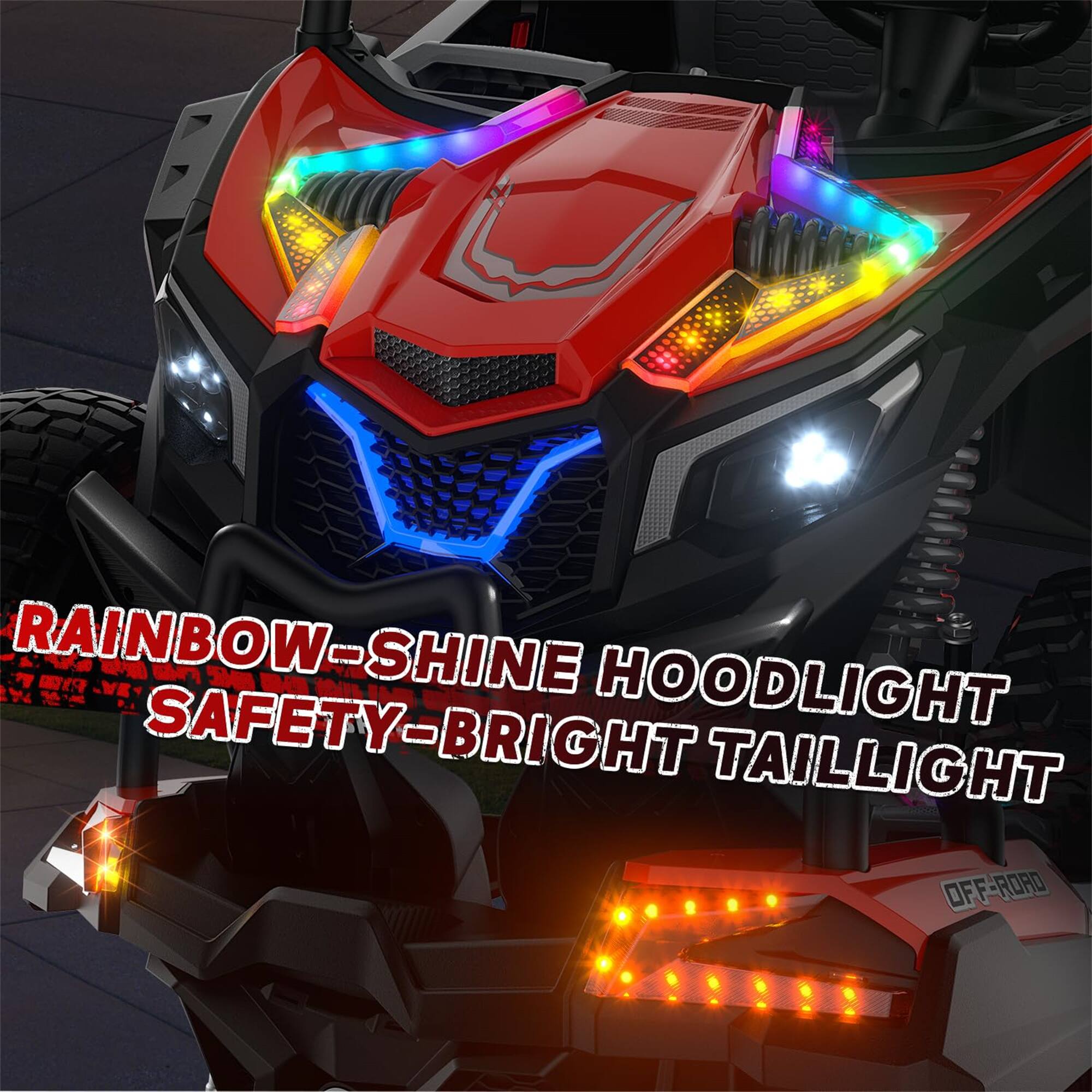 RAINBOW-SHINE HOODLIGHT SAFETY-BRIGHT TAILLIGHT OFF-ROAD