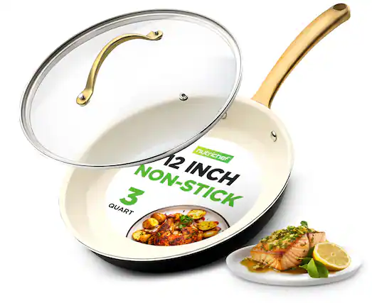 12 Nutrichef Non-Stick 12 Inch 3 Quart