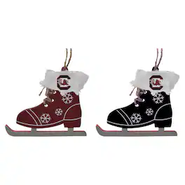 The Memory Company - South Carolina Gamecocks Two-Pack Ice Skate Ornament Set - Multicolor