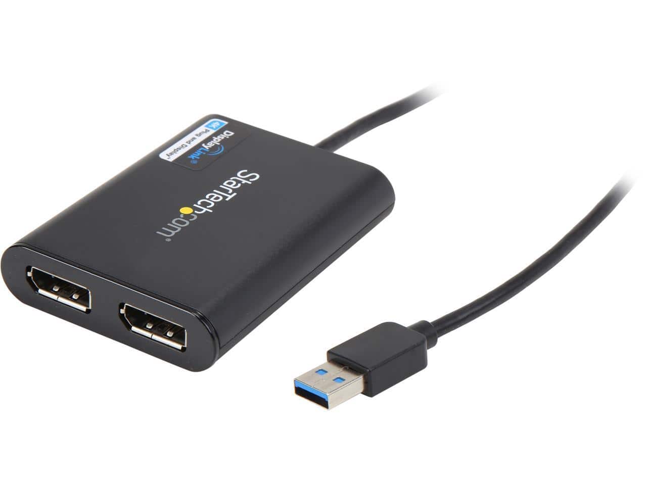 StarTech.com - USB to Dual DisplayPort Adapter - 4K 60Hz, USB 3.0