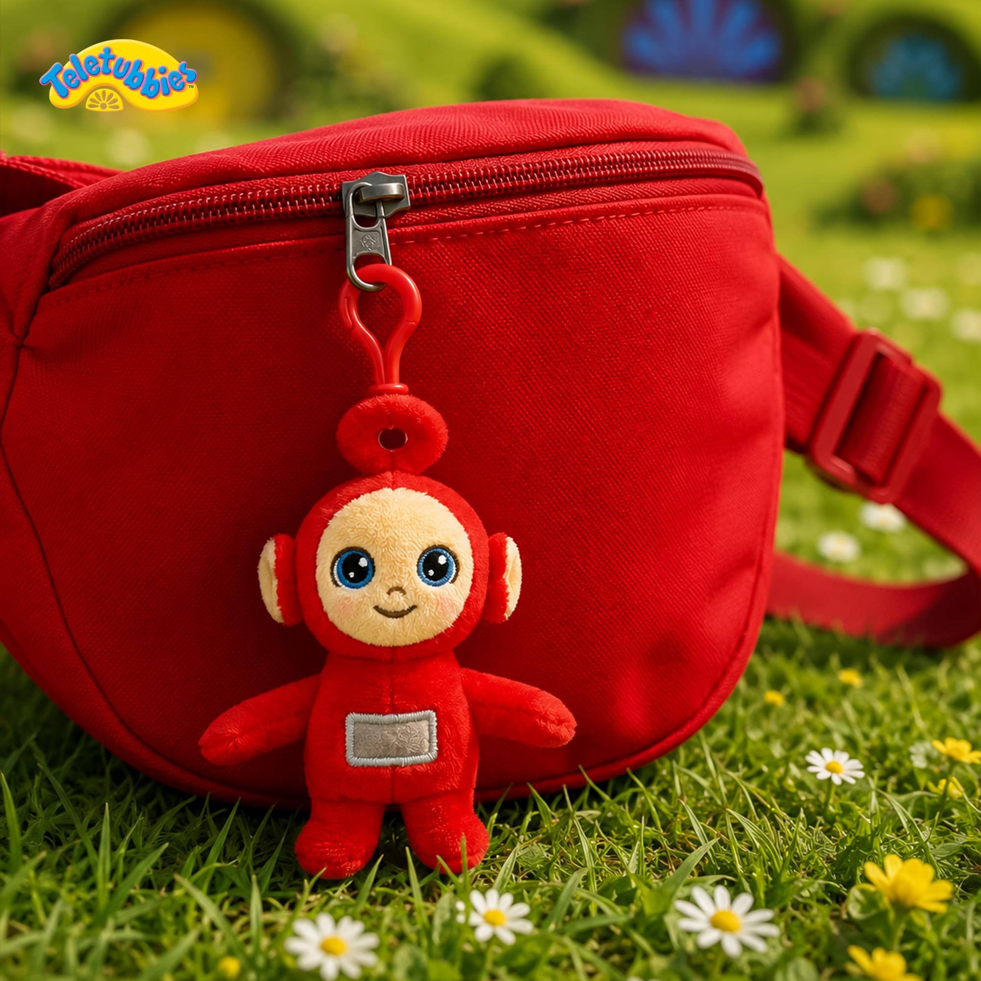 Alt View 3. The Loyal Subjects - Teletubbies 4-Inch Plush Backpack Clip | Po - Red.