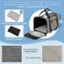 Comfortable & Durable Pet Carrier: 3 Entries + Reversible Removable Pad. Features include a soft velvet interior for warmth, a cool PP pad for summer, and a sun-proof, cationic dyed polyester exterior to prevent scratches.