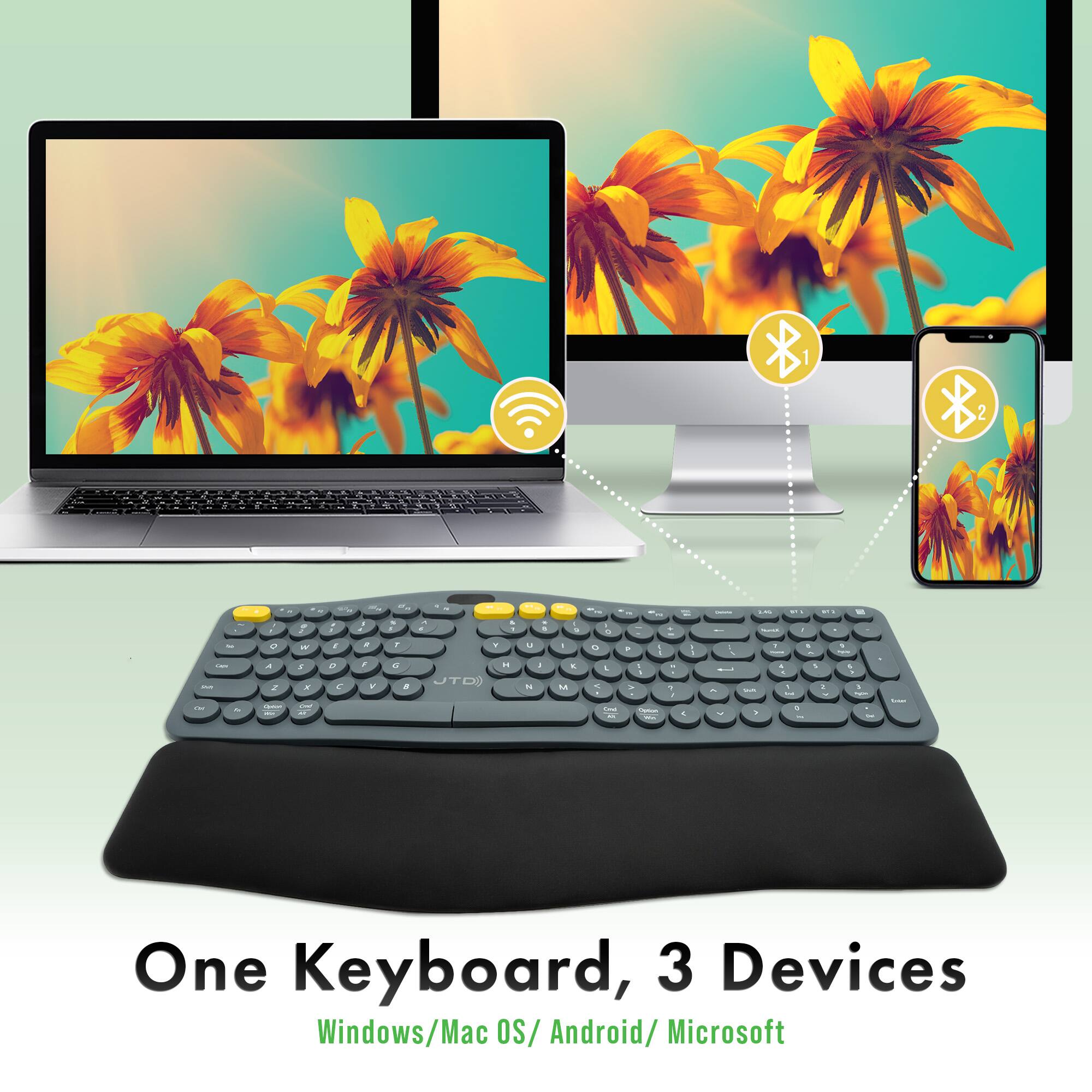 One Keyboard, 3 Devices  
Windows/Mac OS/ Android/ Microsoft