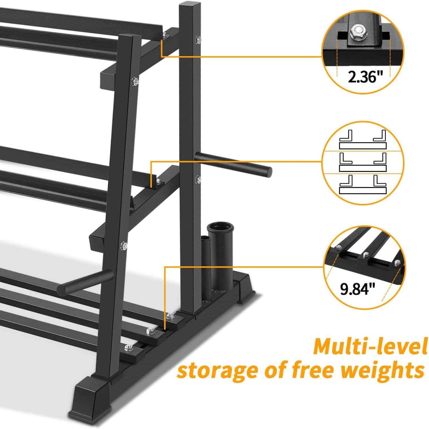 Multi-level storage of free weights

2.36"

9.84"