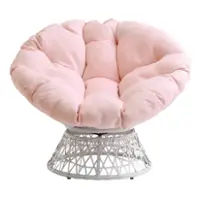 OSP Home Furnishings - Papasan Chair - Pink - Front_Zoom