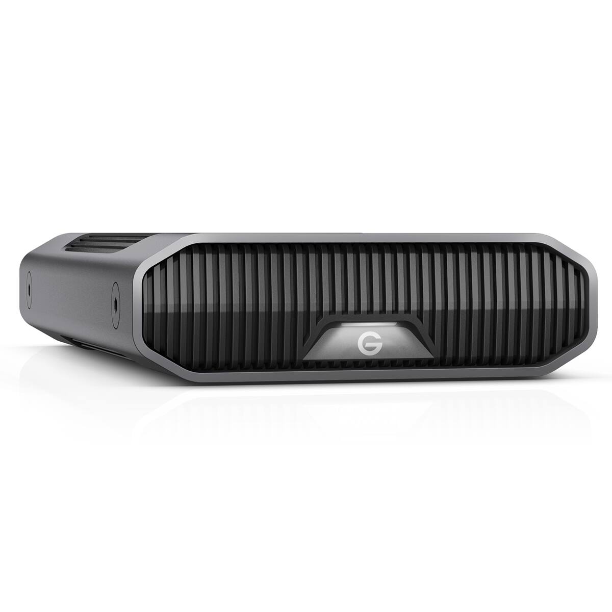 Front. WD - WD 8TB USB 3.2 Gen 2 Type-C Enterprise-Class External Desktop Hard Drive, Space Gray - Silver.