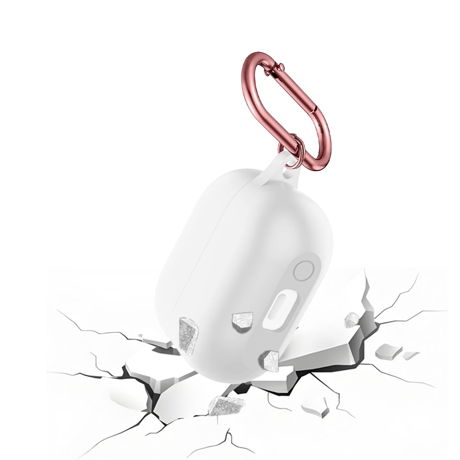 Alt View 16. SaharaCase - Venture Series Silicone Case for Samsung Galaxy Buds3, Buds3 Pro and Buds3 FE Headphones - Cloud White.