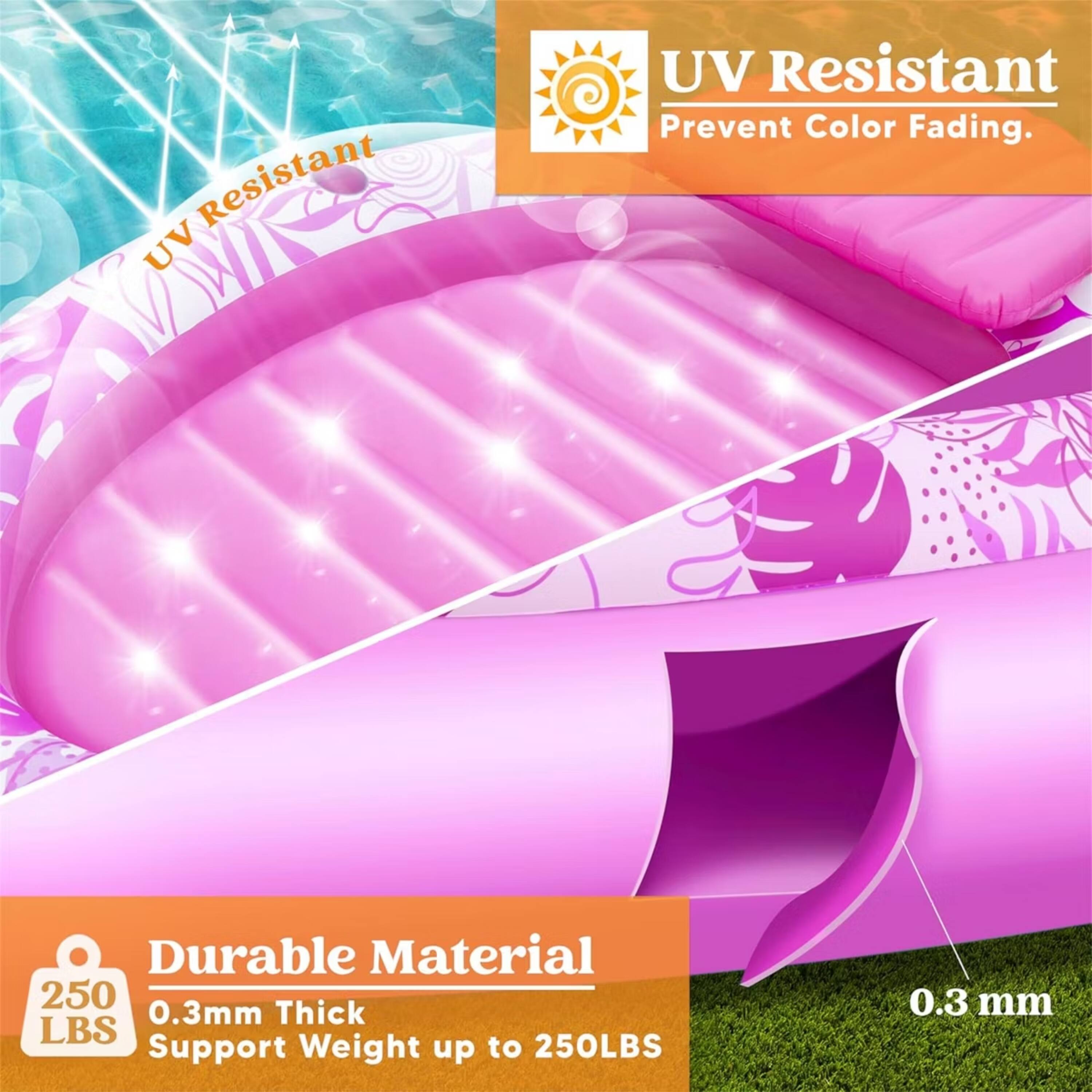 UV Resistant  
Prevent Color Fading.  

Durable Material  
0.3mm Thick  
Support Weight up to 250LBS