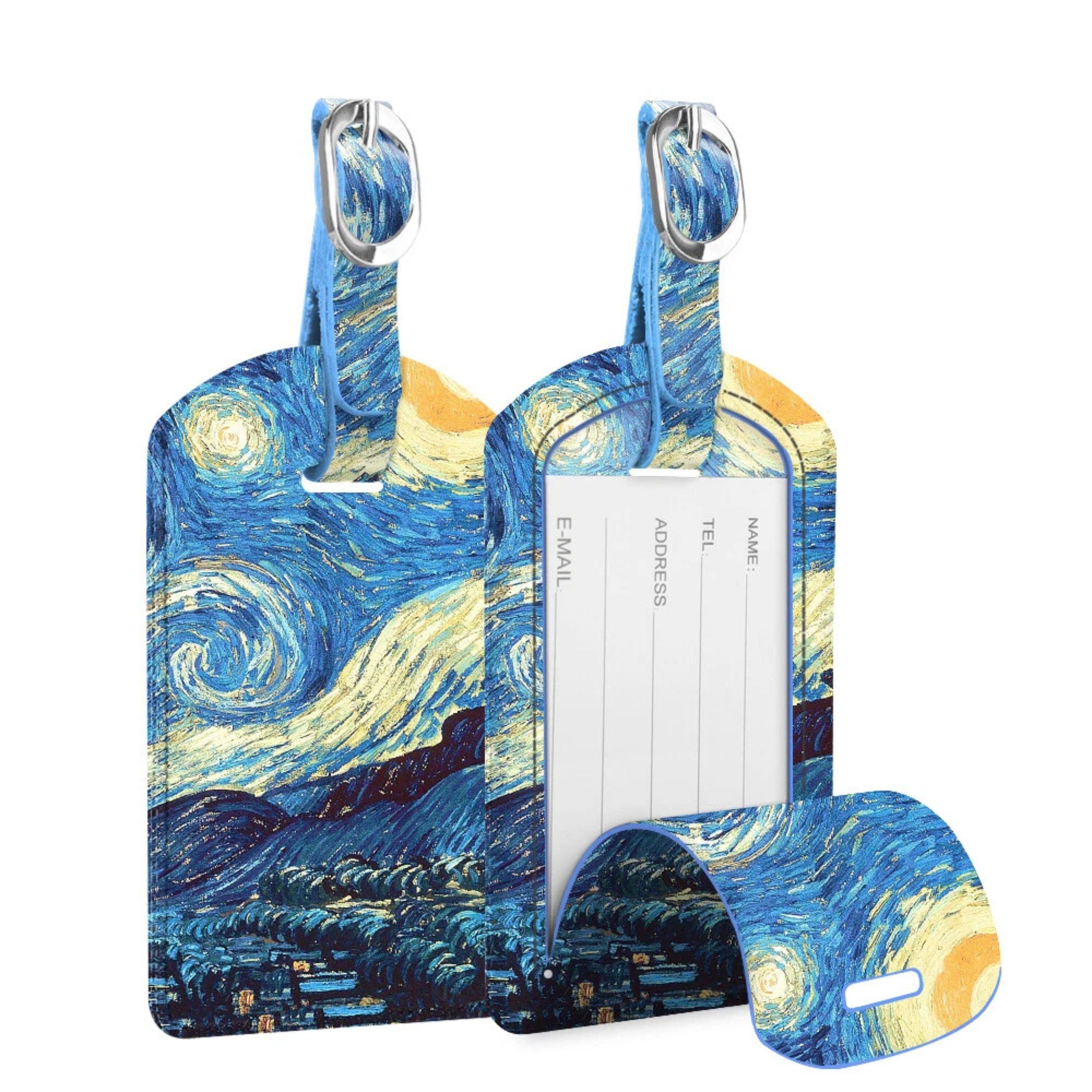Kitcheniva - 2-Pack Luggage Tags with Privacy Shield Durable ID Labels for Bags & Suitcases - Starry Night price history on PriceWatchPro