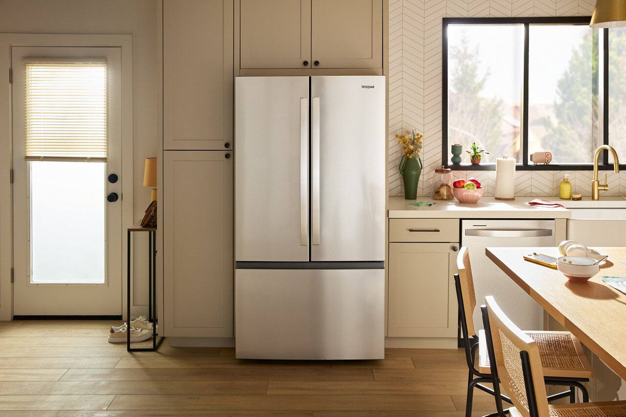 Alt View 18. Whirlpool - 31 Cu.Ft. French Door Refrigerator with Ice Maker and Family-Sized Capacity - Fingerprint-Resistant Stainless Finish.
