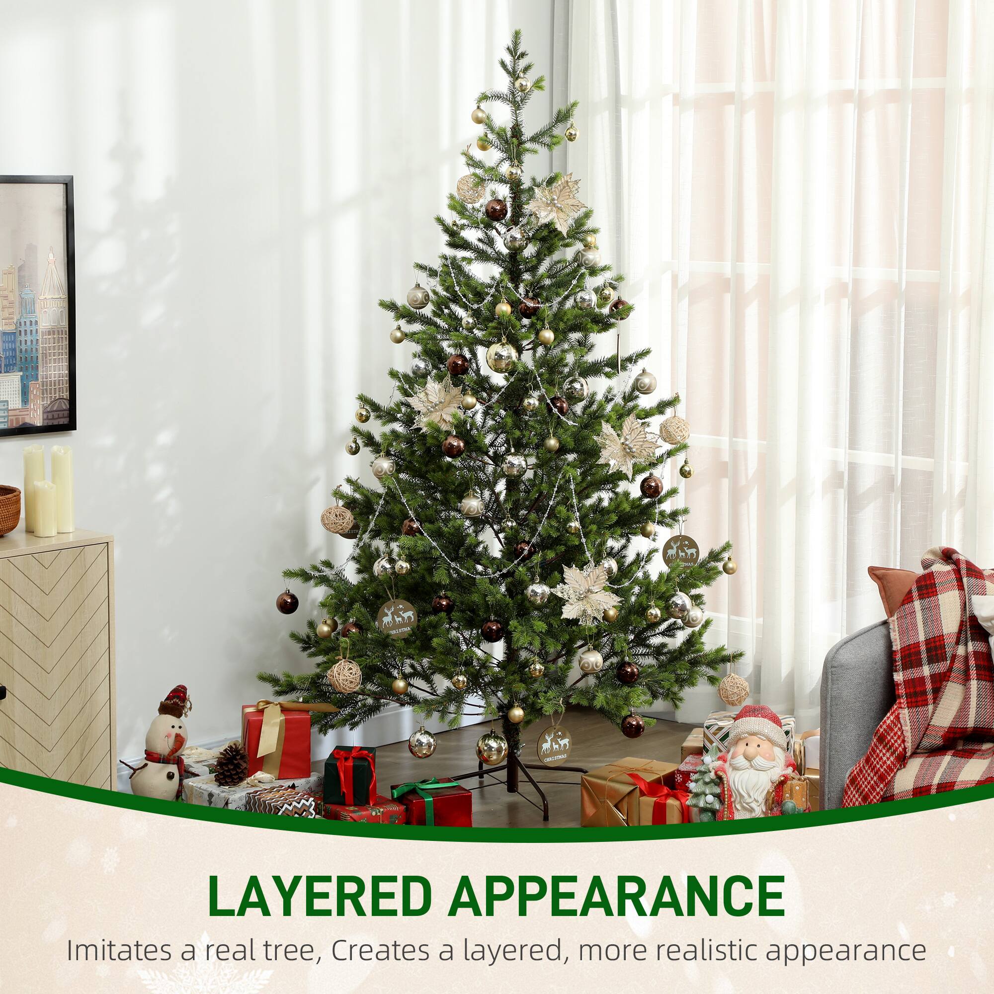 **Layered Appearance**

Imitates a real tree, creates a layered, more realistic appearance