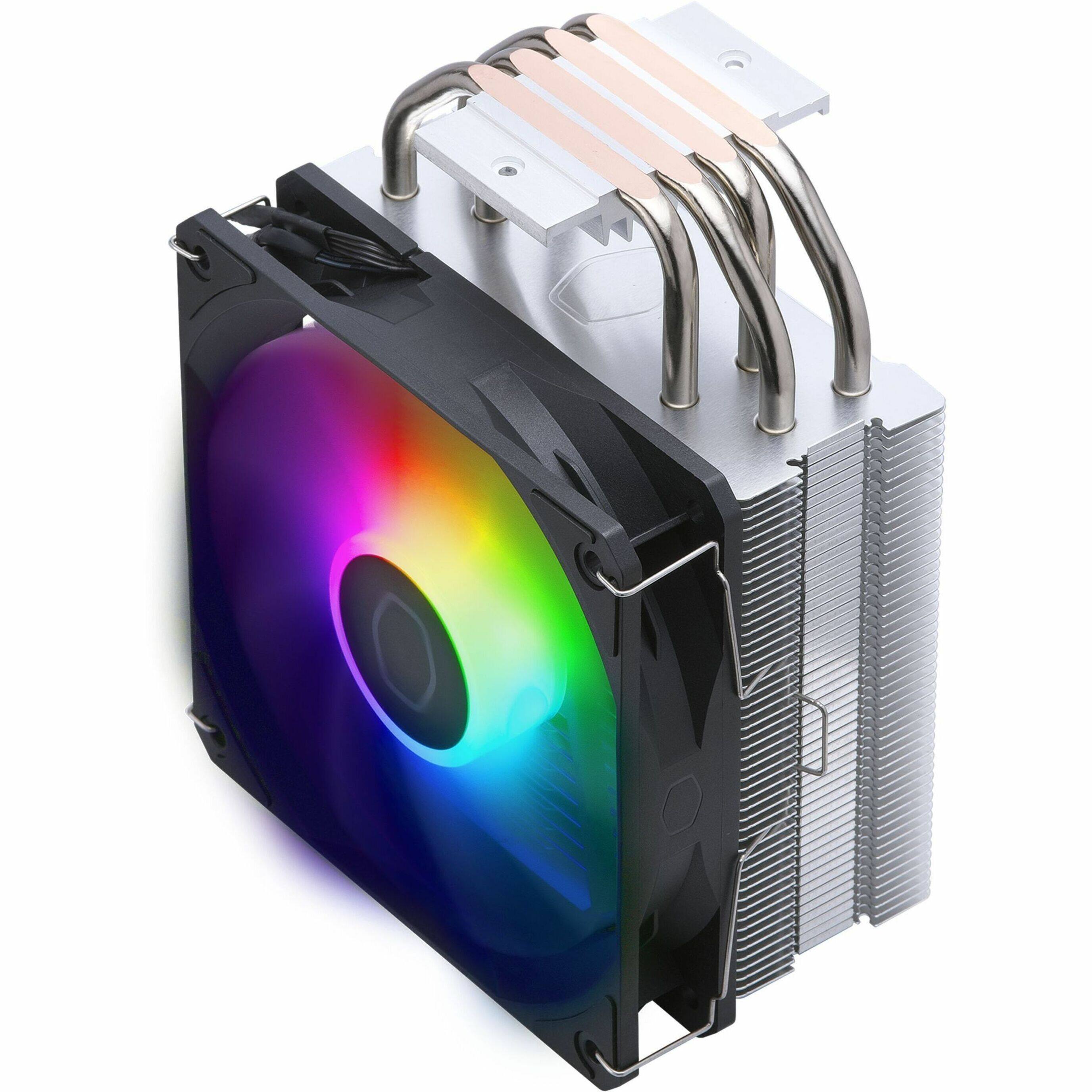 Alt View 16. Cooler Master - Hyper 212 Spectrum V3 ARGB 12mm Computer Cooling Fan/Heatsink Fan with RGB Controller (1-Pack) - Silver.