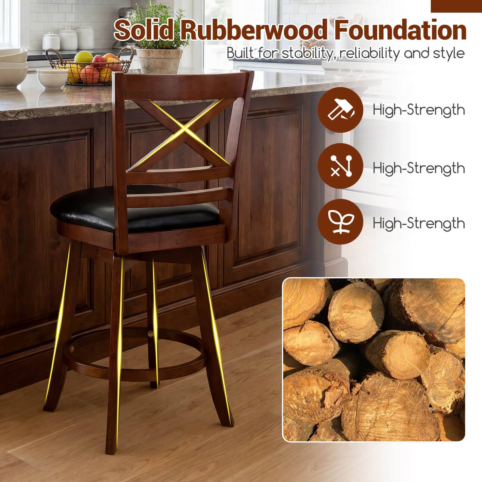 Solid Rubberwood Foundation  
Built for stability, reliability and style  

High-Strength  
High-Strength  
High-Strength