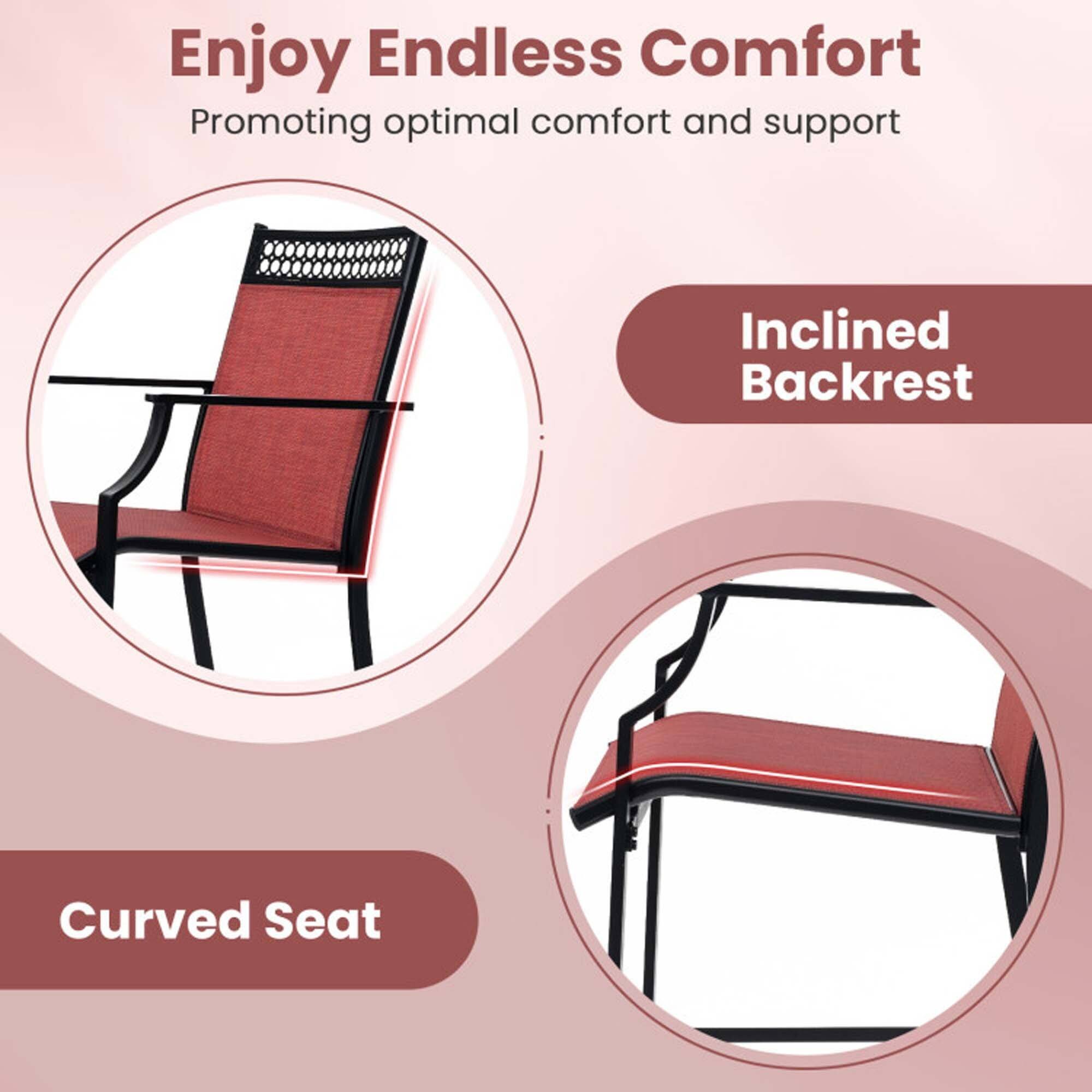 Enjoy Endless Comfort  
Promoting optimal comfort and support  

Inclined Backrest  
Curved Seat