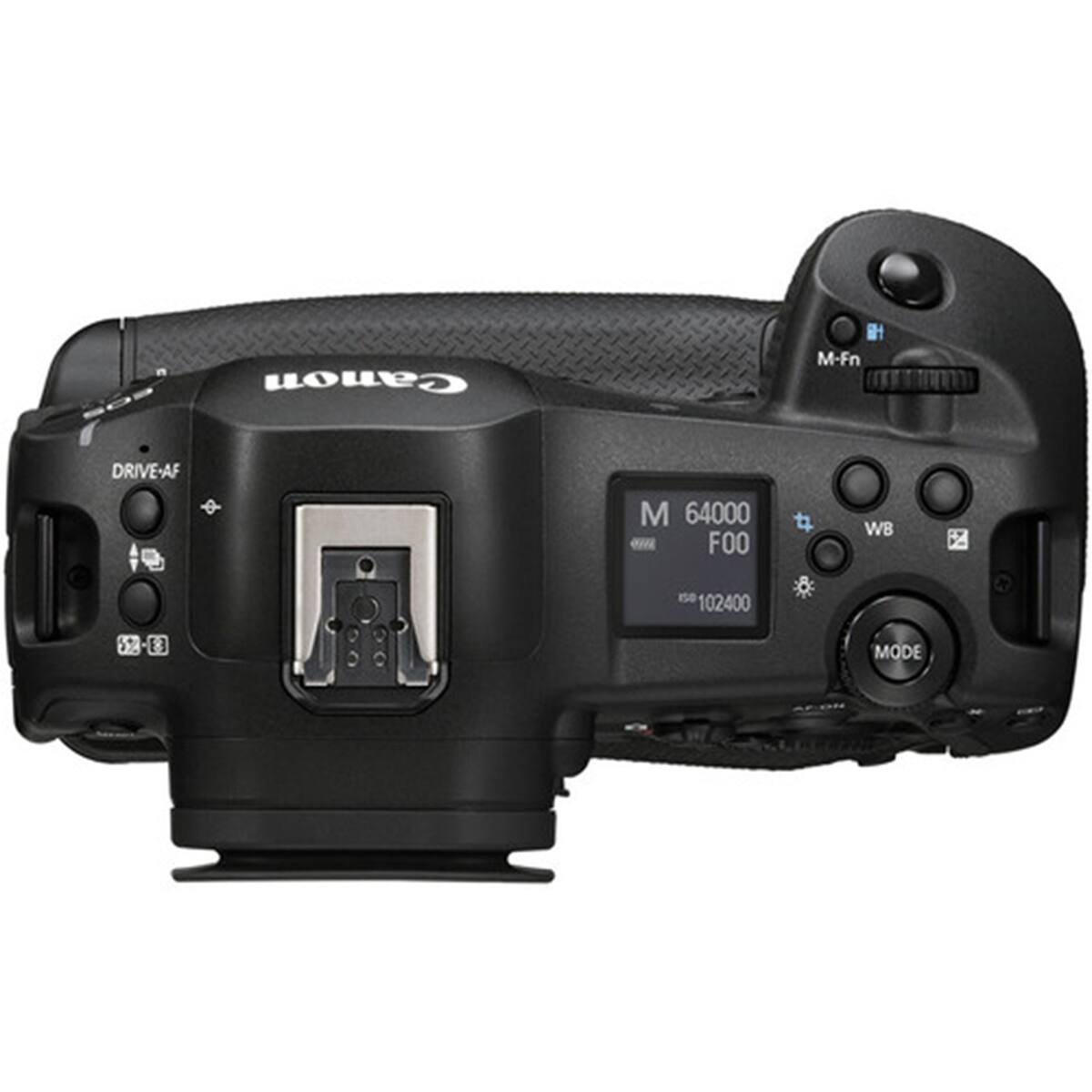 Canon  
M-Fn  
DRIVE-AF  
M 64000 F00  
WB  
150 102400  
MODE