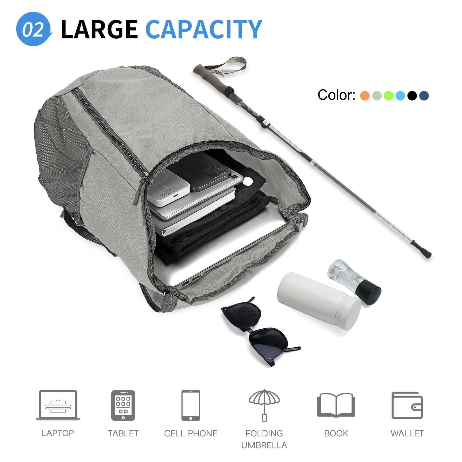 02 LARGE CAPACITY

Color: [Color options]

LAPTOP  
TABLET  
CELL PHONE  
FOLDING UMBRELLA  
BOOK  
WALLET