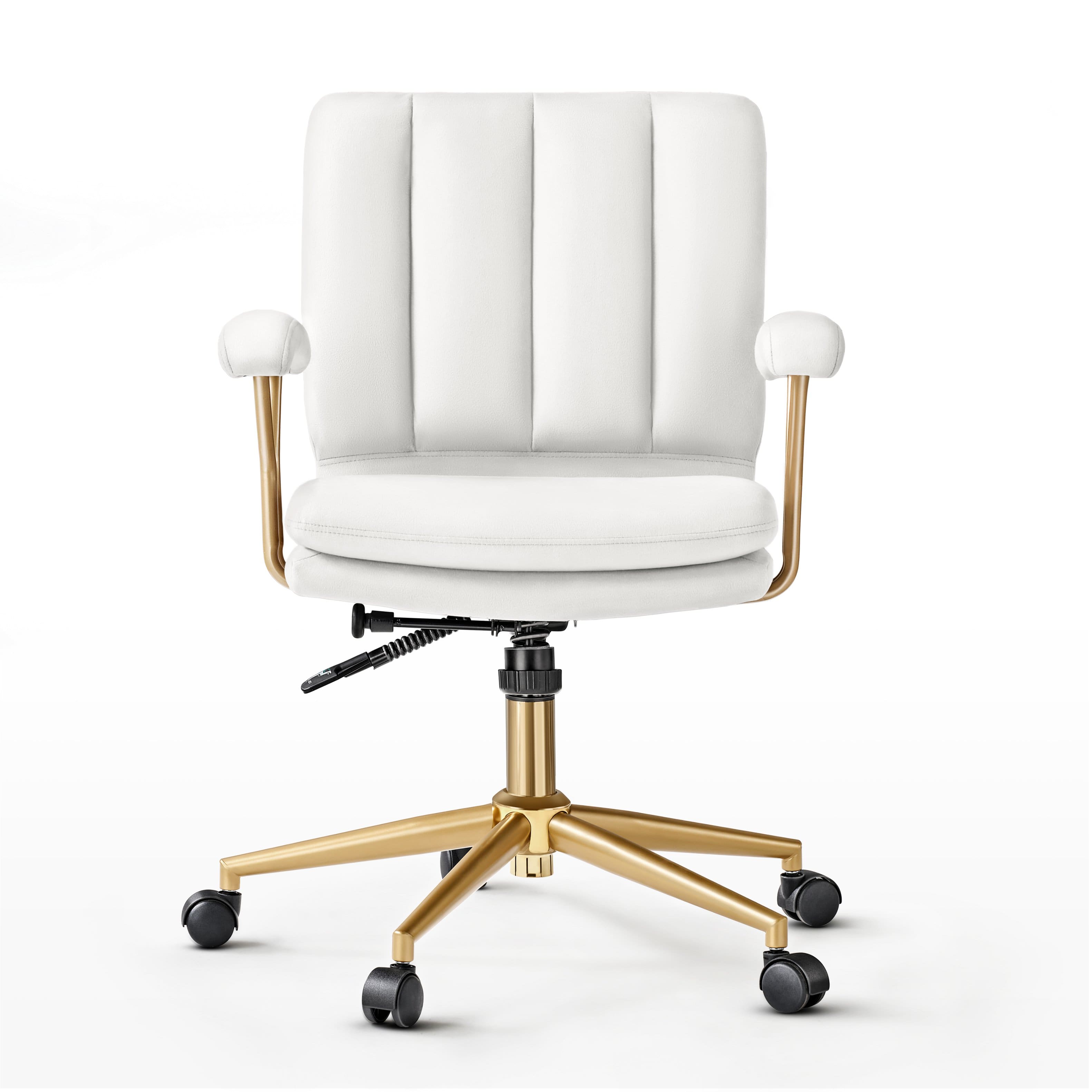 Eureka Ergonomic - Velvet Executive Home Office Chair - White