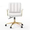 Front. Eureka Ergonomic - Velvet Executive Home Office Chair - White.