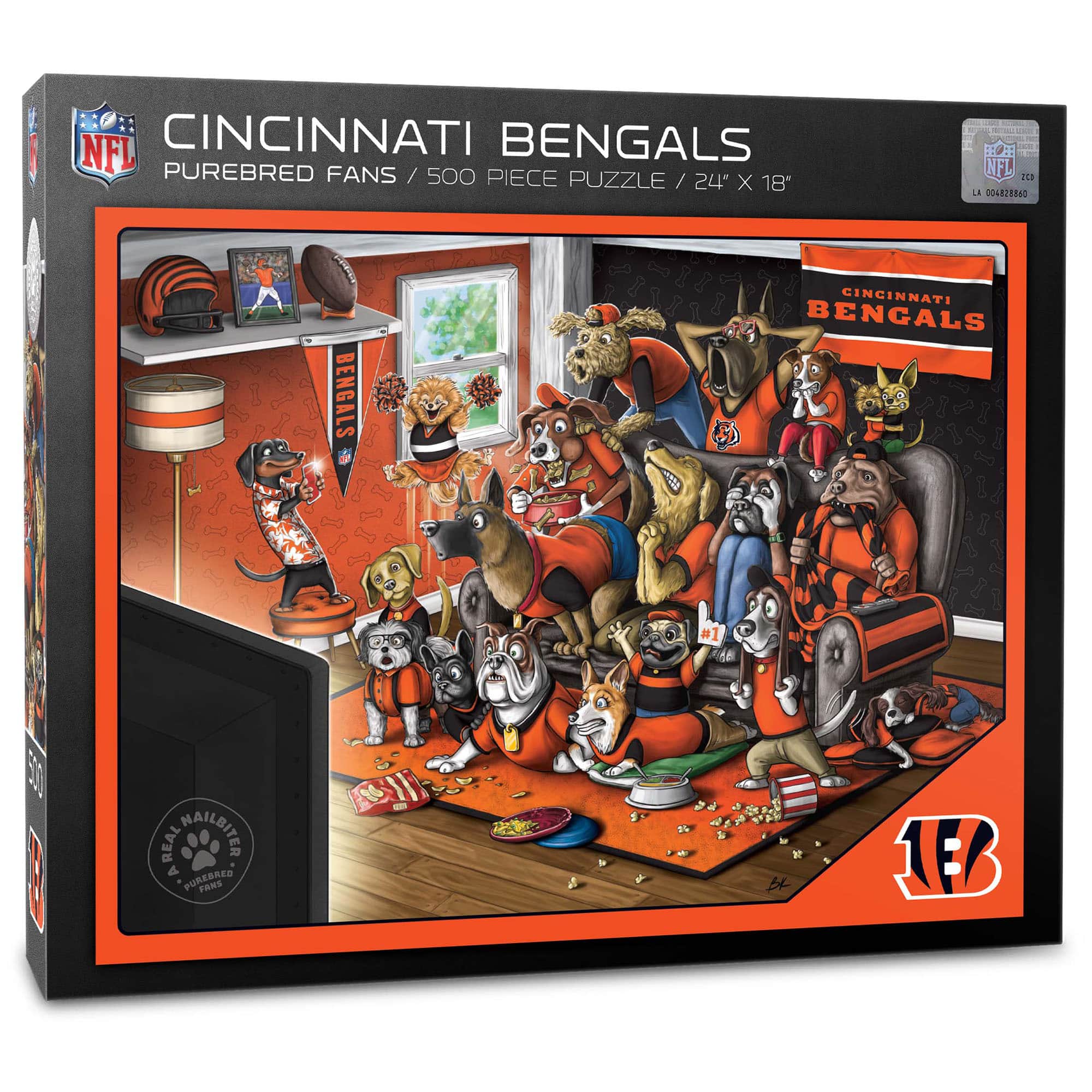 YouTheFan - Cincinnati Bengals Purebred Fans 18'' x 24'' A Real Nailbiter 500-Piece Puzzle - Multicolor price history on PriceWatchPro