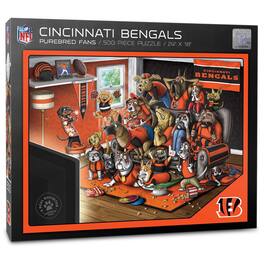 YouTheFan - Cincinnati Bengals Purebred Fans 18'' x 24'' A Real Nailbiter 500-Piece Puzzle - Multicolor