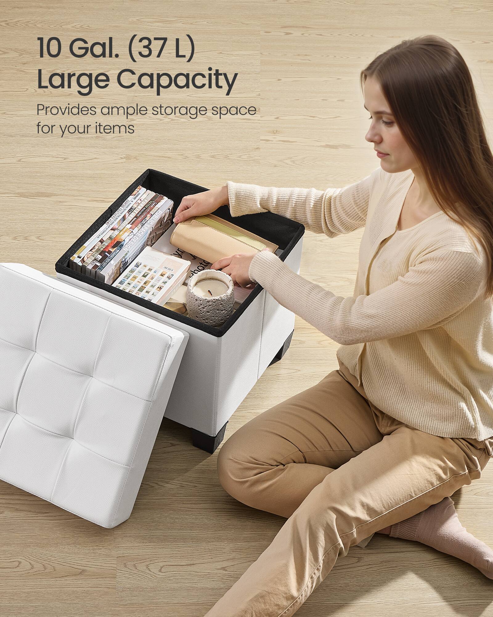 10 Gal. (37 L) Large Capacity  
Provides ample storage space for your items