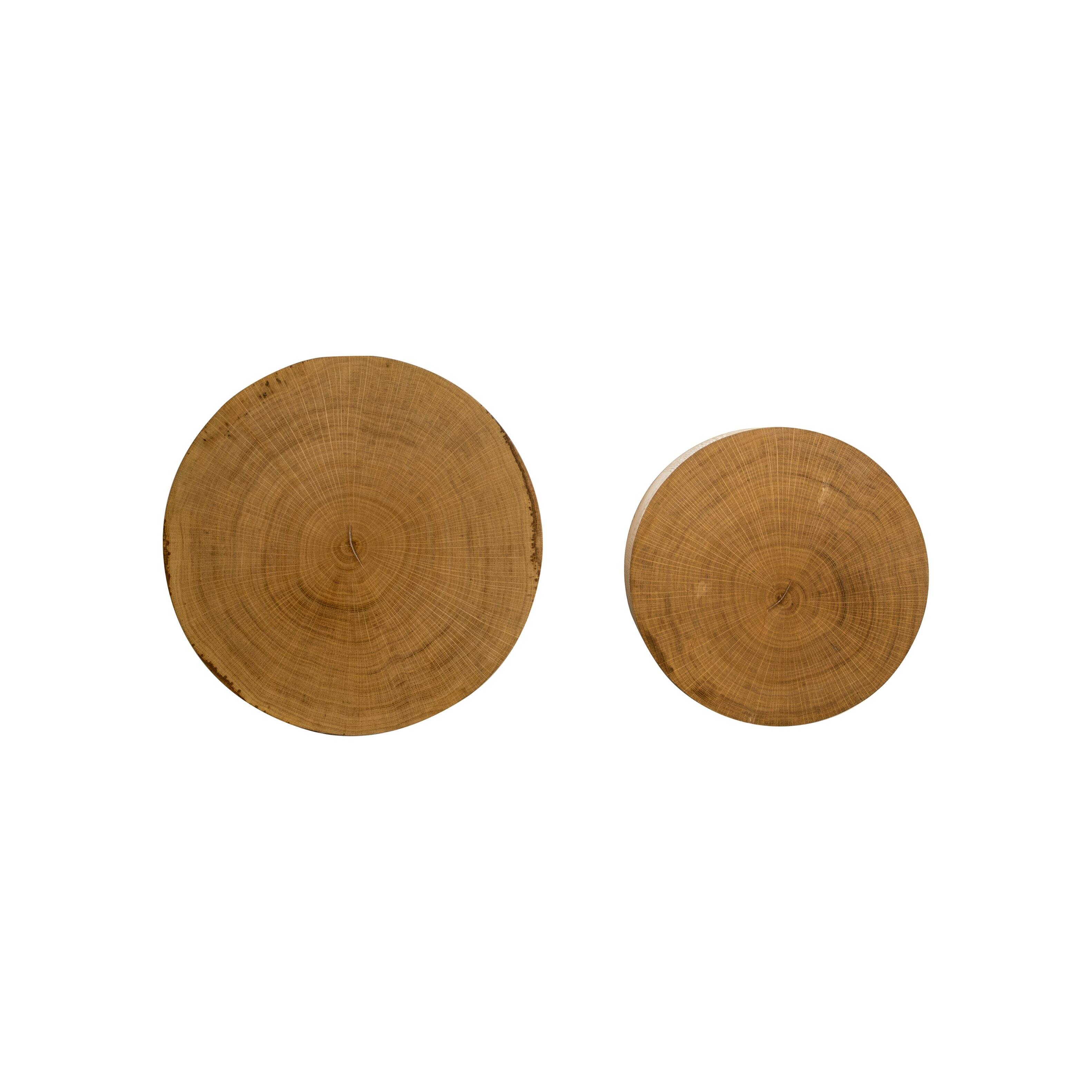 Alt View 6. Loheer - Loheer Nesting Coffee Table Set of 2 Natural Wood Tree Ring Round Tables - Natural Wood.