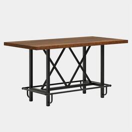 Kadyn - End Table,Dining Table, Living Room Table,63" Dining Table, Rectangular Kitchen Table for 6 People - Brown