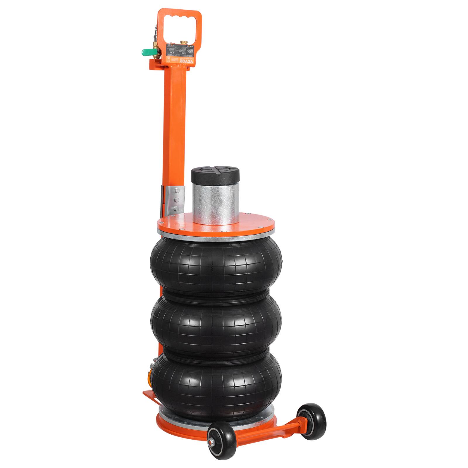 Alt View 5. VEVOR - Air Jack, 5 Ton/11000 lbs, 4-10 S Pneumatic Lifting Jack with Heightened Column & Adjustable Handle, Easy-to-Lift - Orange;Black.
