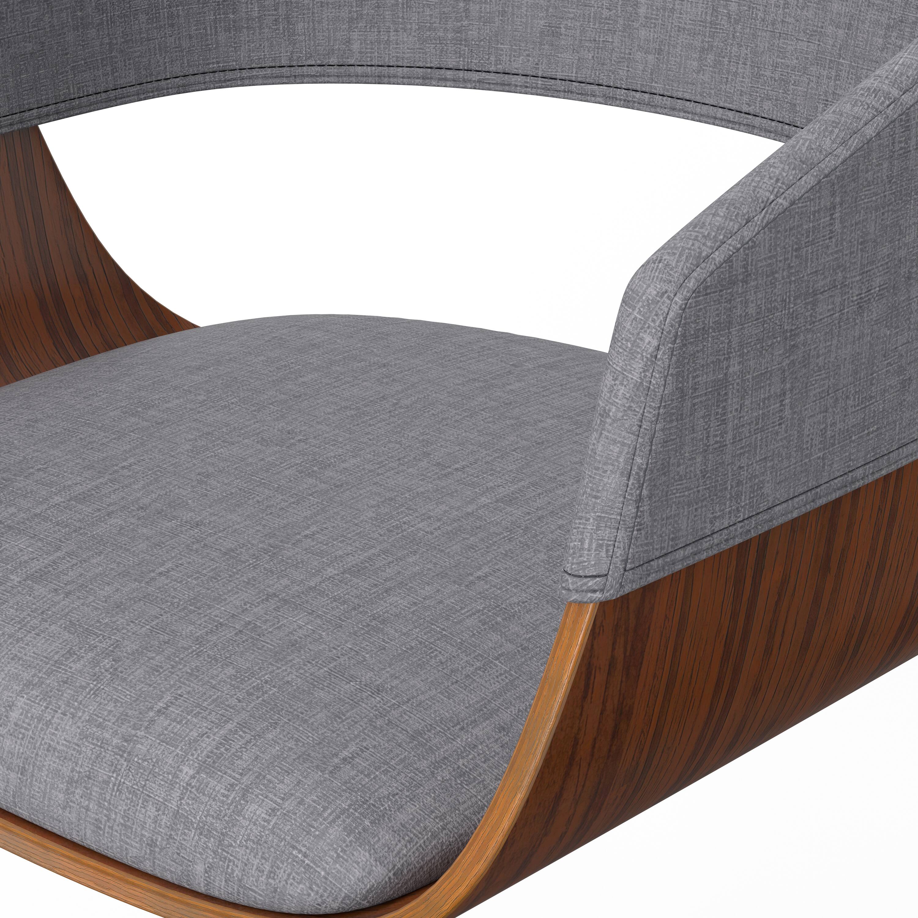 Alt View 5. Simpli Home - Lowell Mid Century Modern 33 inch Adjustable Swivel Bar Stool in Light Grey Linen Look Fabric - Light Grey.