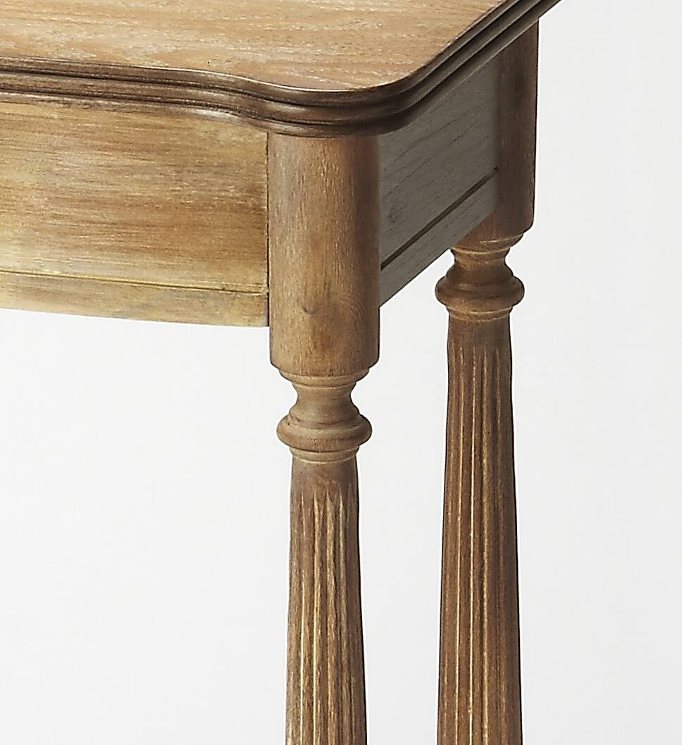 Alt View 1. Butler Specialty - Whitney 17.5 in. W Rectangular Wood Console Table with Lower Open Shelf - Light Brown.