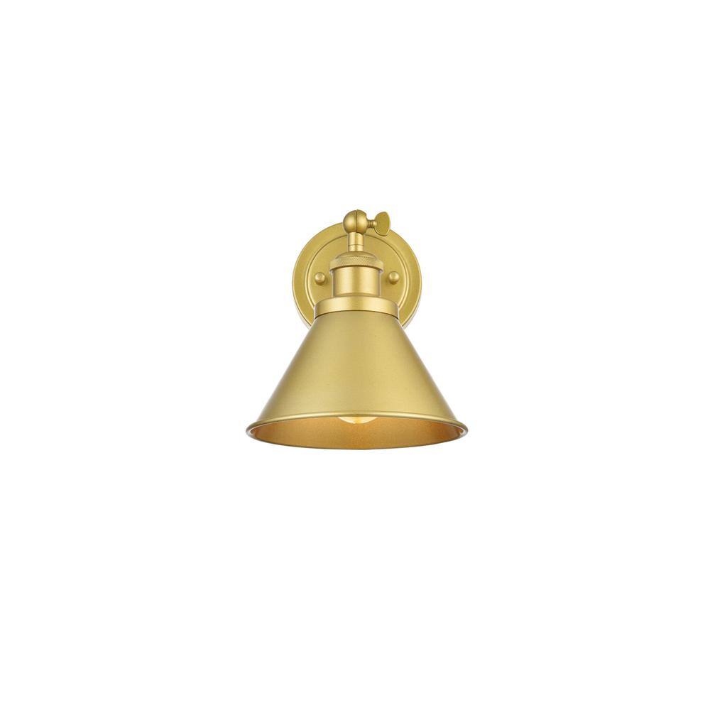 Alt View 1. Living District - Bentley 1 light Brass Bath Sconce - Brass.