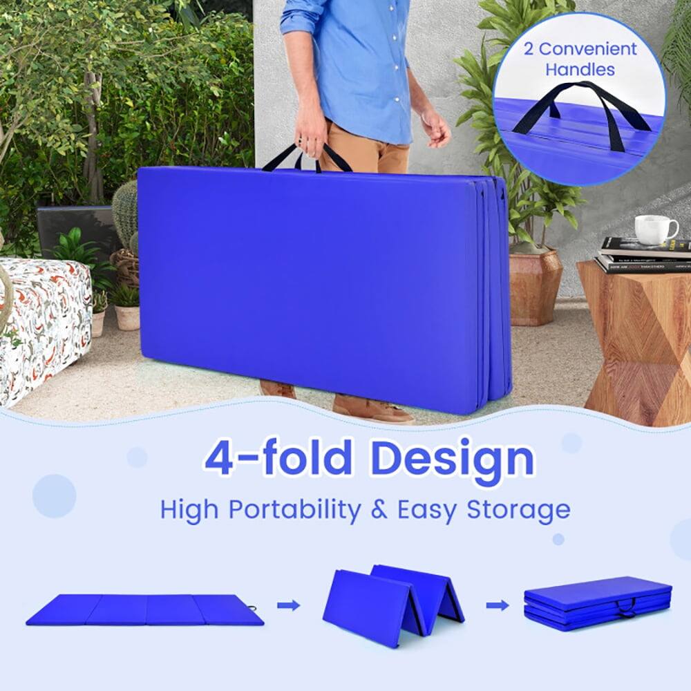 2 Convenient Handles  
4-fold Design  
High Portability & Easy Storage
