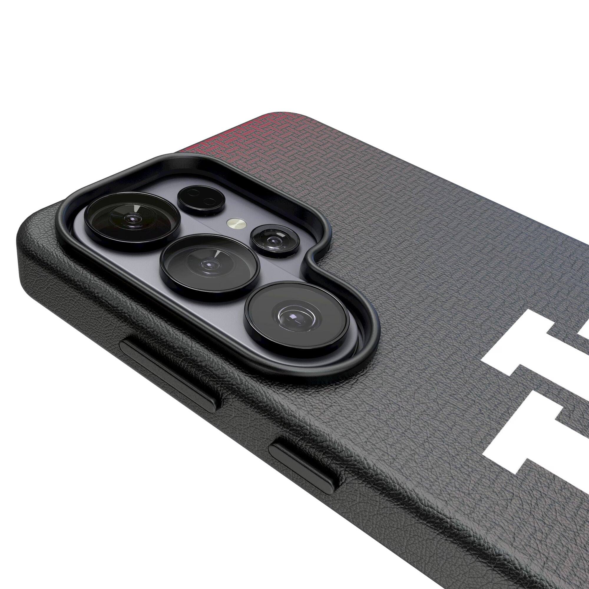 Alt View 2. Keyscaper - Indiana Hoosiers Linen Galaxy Magnetic Bump Case - S25 - Black.