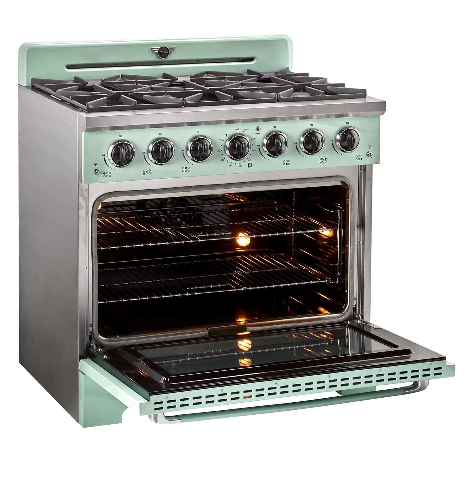 The text on the image reads "Dual oven."