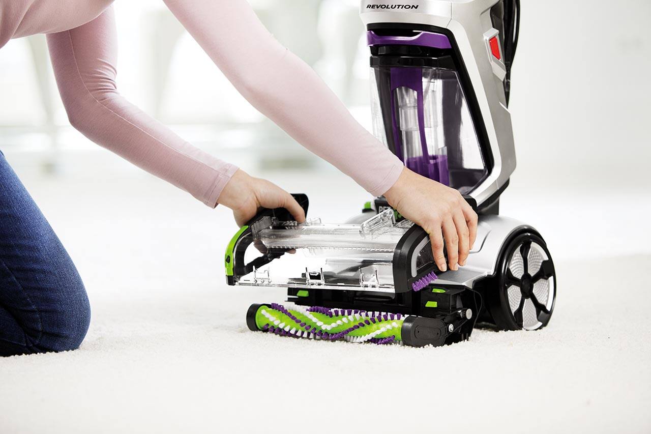 Alt View 6. BISSELL - ProHeat 2X Revolution Pet Pro Plus Corded Upright Carpet Deep Cleaner - silver/purple.